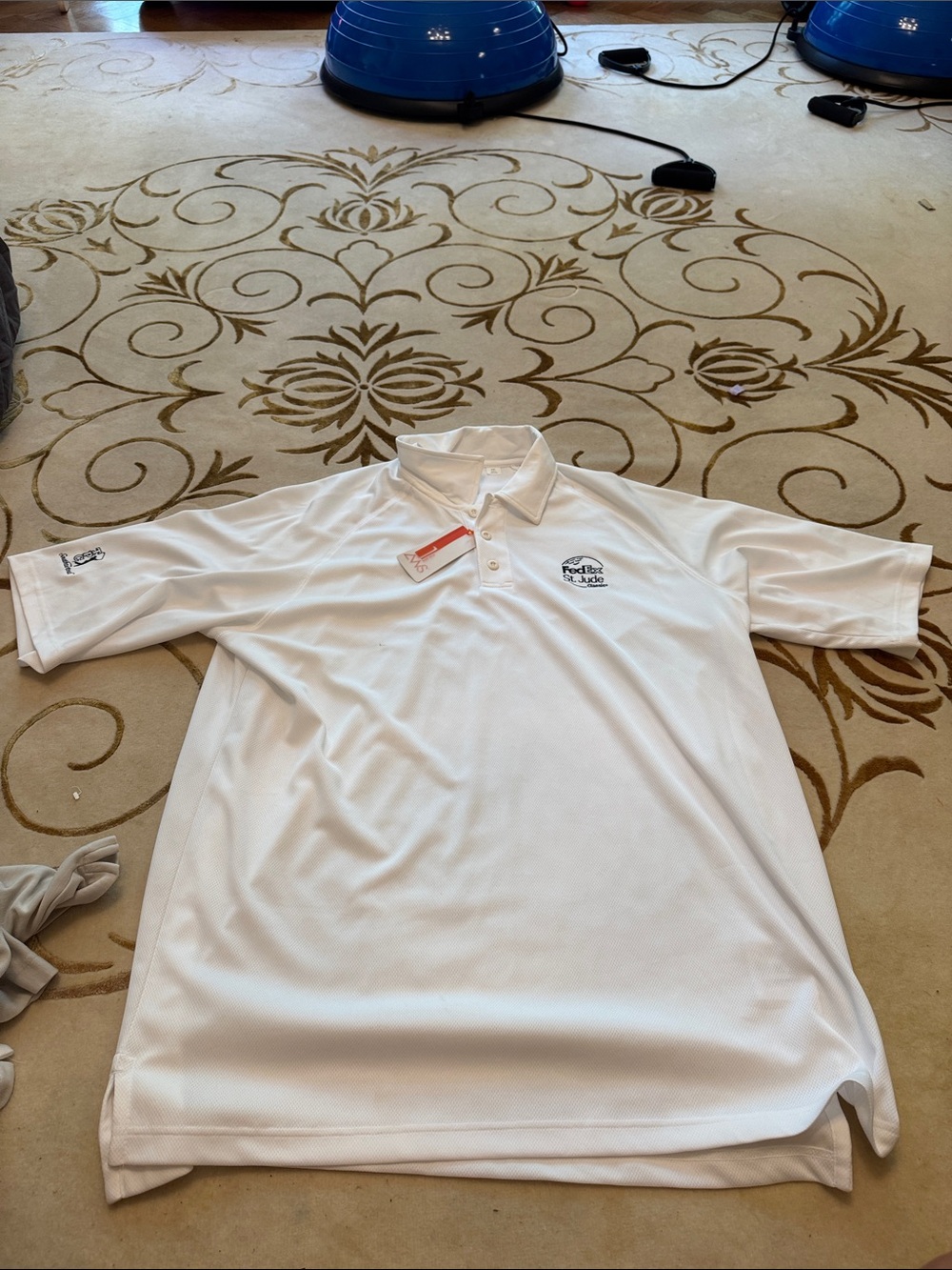 Ashworth White Men’s Polo with Small Logo